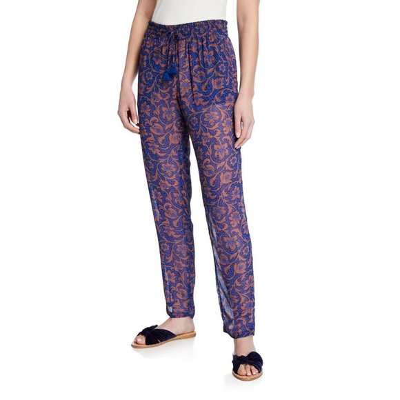 Figue Pants - FIGUE Alexa Printed Semisheer High Rise Pants